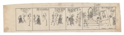 Lot #79 Theodore Roosevelt: Wallace Goldsmith (7) Original Comic Strips - Image 4