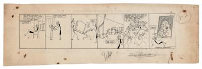 Lot #79 Theodore Roosevelt: Wallace Goldsmith (7) Original Comic Strips - Image 7