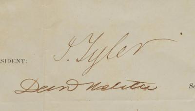 Lot #8 John Tyler and Daniel Webster Document Signed as President and Secretary of State - Image 2