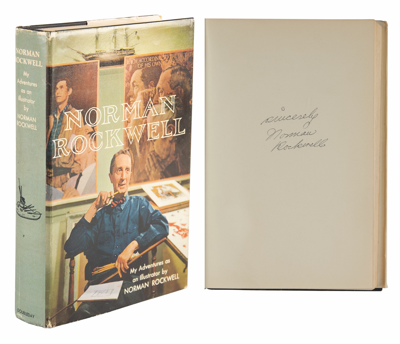 Lot #359 Norman Rockwell Signed Book - Image 1