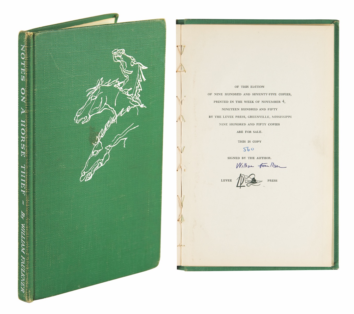 Lot #410 William Faulkner Signed Book - Image 1