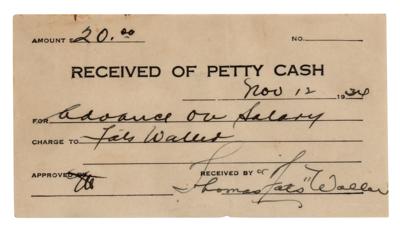 Lot #487 Fats Waller Document Signed - Image 1