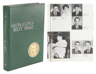 Lot #49 Bill Clinton: Georgetown University 1968 Yearbook and 25th Class Reunion White House Plate - Image 2