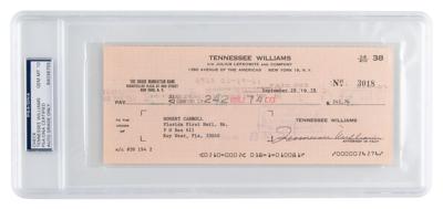 Lot #433 Tennessee Williams Signed Check with 1931 University of Missouri Yearbook - Image 1