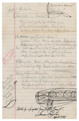 Lot #435 Leonard Bernstein Autograph Manuscript Signed for a Young People's Concert