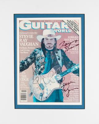 Lot #468 Stevie Ray Vaughan Signed Guitar World Magazine Cover - Image 2