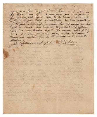 Lot #257 Claude Francois de Malet Autograph Letter Signed - Image 2