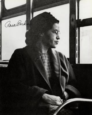 Lot #117 Rosa Parks Signed Photograph