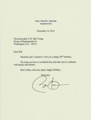 Lot #38 Barack Obama Typed Letter Signed as President - Image 1