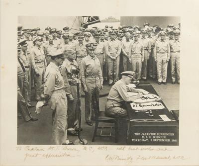 Lot #235 Chester Nimitz Signed Photograph