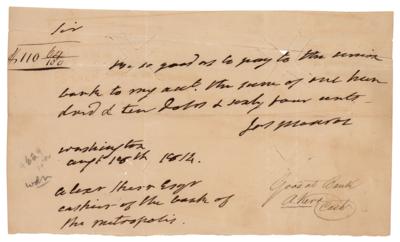 Lot #5 James Monroe Autograph Document Signed as Secretary of State