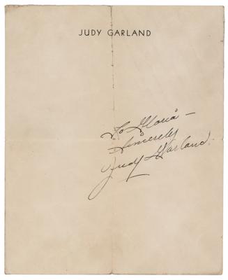 Lot #540 Judy Garland Signature