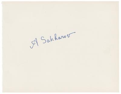 Lot #207 Andrei Sakharov Signature
