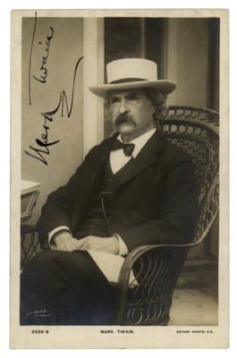 Lot #383 Samuel L. Clemens Signed Photograph as 'Mark Twain' - Image 1