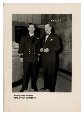 Lot #99 Winston Churchill Signed Photograph and (2) Cigars from an RMS Queen Mary Voyage - Image 5