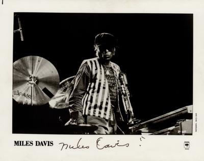 Lot #449 Miles Davis Signed Photograph