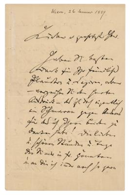 Lot #436 Johannes Brahms Autograph Letter Signed