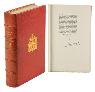 Lot #104 King Edward VIII Signed Book - Memoirs (Limited Edition)