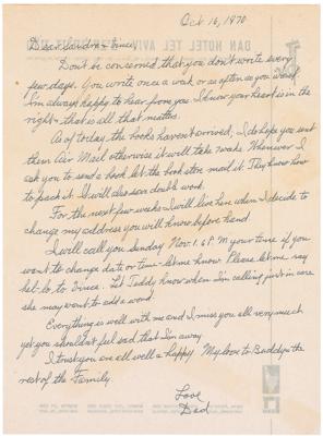 Lot #134 Meyer Lansky Autograph Letter Signed - Image 1