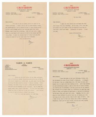 Lot #388 T. S. Eliot Collection of (6) Letters - Image 1