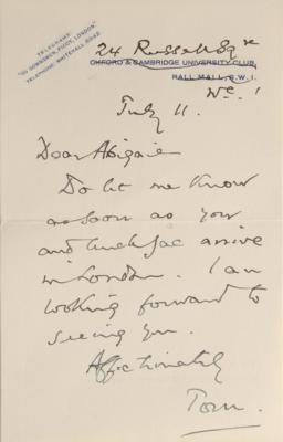 Lot #388 T. S. Eliot Collection of (6) Letters - Image 2