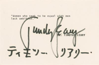 Lot #416 Timothy Leary Typed Quotation Signed - Image 1