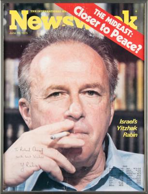 Lot #204 Yitzhak Rabin Signed Oversized Newsweek Magazine Print - Image 3