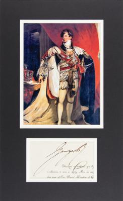 Lot #185 King George IV Signature