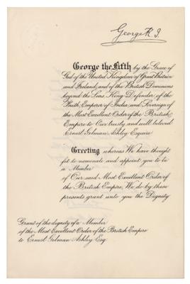 Lot #182 King Edward VIII Document Signed - Image 1