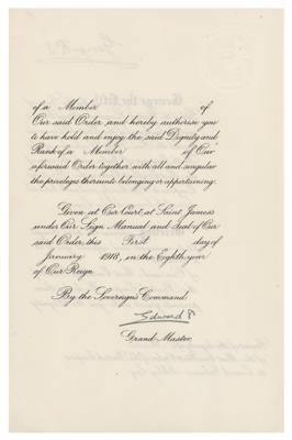 Lot #182 King Edward VIII Document Signed - Image 2