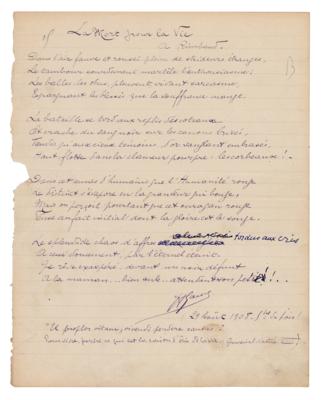 Lot #411 Abel Gance Autograph Manuscript Signed - Image 1