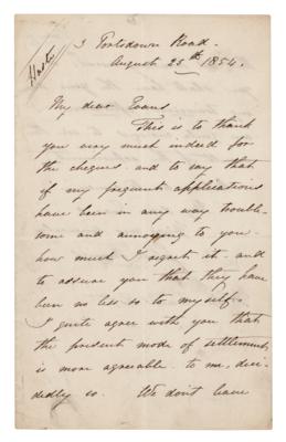 Lot #364 John Tenniel Autograph Letter Signed - Image 1