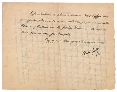 Lot #412 Andre Gide Autograph Letter Signed - Image 4