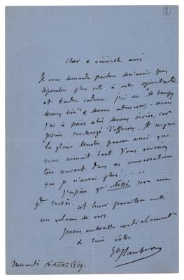 Lot #390 Gustave Flaubert Autograph Letter Signed - Image 1