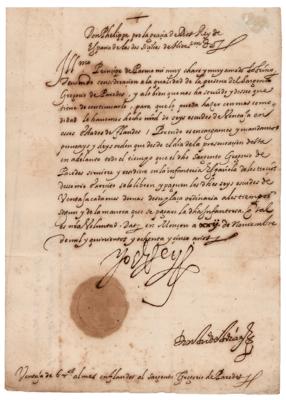 Lot #105 King Philip II of Spain Letter Signed on War in Flanders - Image 1