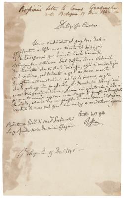 Lot #448 Gioachino Rossini Autograph Letter Signed - Image 1