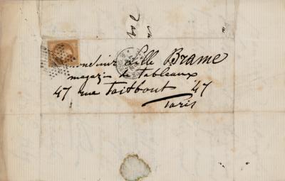 Lot #328 Johan Jongkind Autograph Letter Signed - Image 3