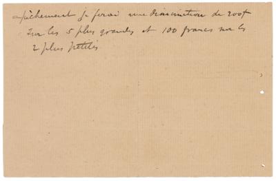 Lot #340 Alfred Sisley Autograph Letter Signed - Image 2