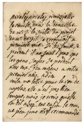 Lot #107 Marie Antoinette Handwritten Letter to
