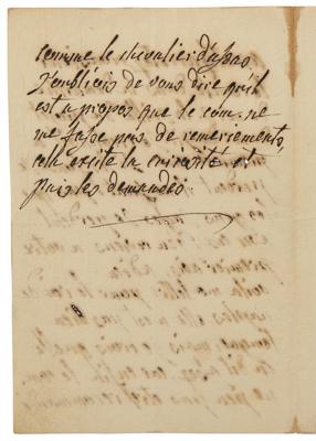 Lot #107 Marie Antoinette Handwritten Letter to Austrian Ambassador - Image 2