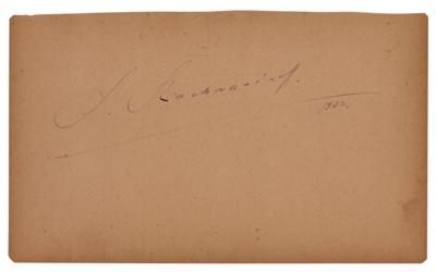 Lot #475 Sergei Rachmaninoff Signature