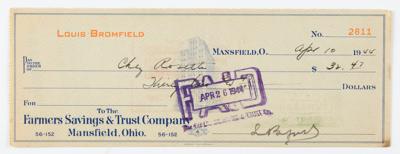 Lot #404 Authors (5) Signed Checks with London and Burroughs - Image 2