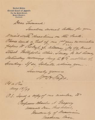 Lot #84 William H. Taft Typed Letter Signed - Image 1