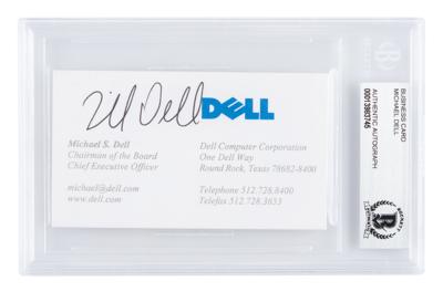 Lot #153 Michael Dell Signed Business Card