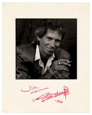 Lot #526 Rolling Stones: Keith Richards Signed Photograph