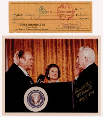 Lot #48 Jimmy Carter, Gerald Ford, and George Bush (5) Signed Items - Image 2