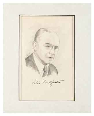 Lot #161 Felix Frankfurter Signed Sketch - Image 2