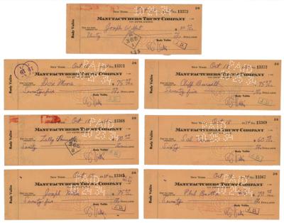 Lot #706 Rudy Vallee (7) Signed Checks - Image 1