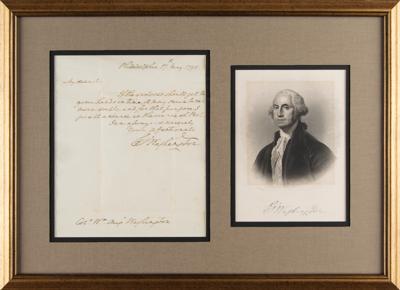 Lot #1 George Washington Autograph Letter Signed as President with Free Frank to Nephew