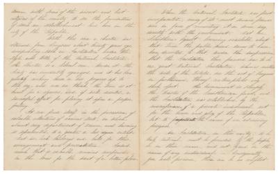 Lot #259 Matthew F. Maury Letter Signed on the Smithsonian Institution - Image 2